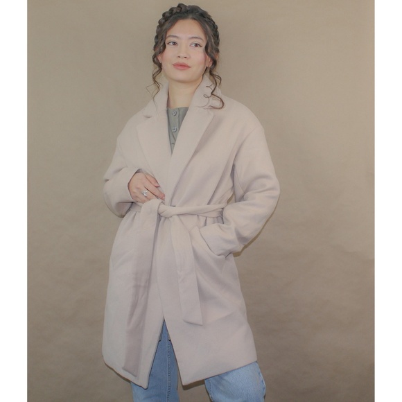 elizabeth and james cream sash peacoat - Picture 4 of 7